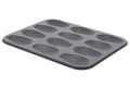 Plaque 12 madeleines De Buyer en acier anti-adhésif