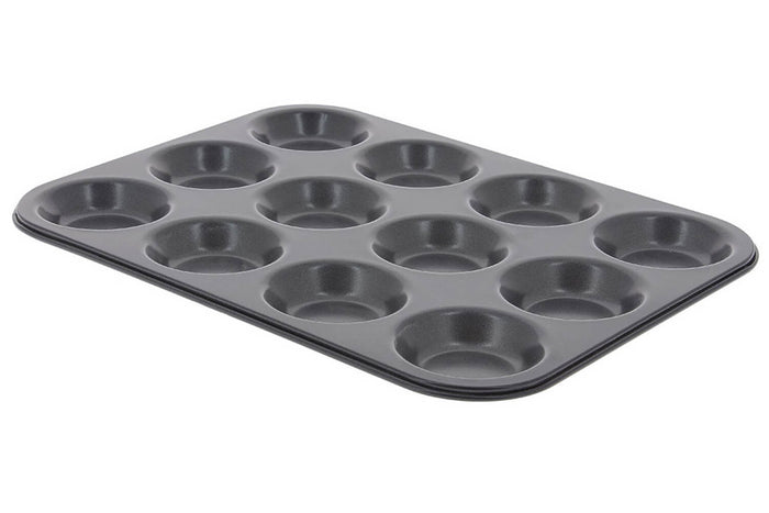 Plaque 12 tartelettes rondes De Buyer en acier anti-adhésif