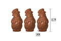 Plaque de 3 moules à chocolat - Bonhomme de neige 8cm