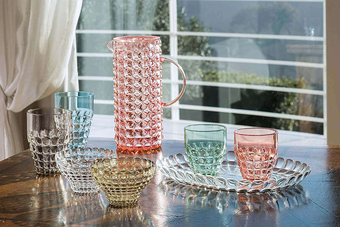 Plat de service transparent Guzzini Tiffany en acrylique 45x31x4,5cm