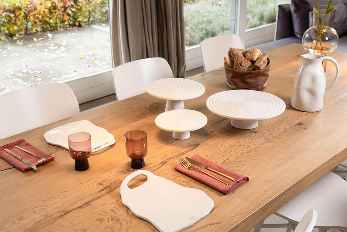 Plateau de présentation ø20cm Dutch Deluxes en céramique blanche