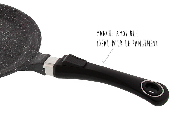 Poêle à crêpes en fonte Pradel Excellence Premium 24cm façon pierre tous feux/ induction