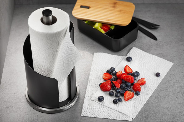 Porte-rouleau de cuisine Gefu Curve 30cm noir