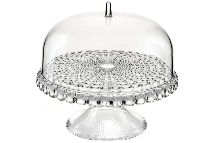 Présentoir à gâteau transparent avec cloche Guzzini Tiffany en acrylique Ø30cm