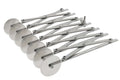 Rouleau multicoupe métal simple 7 roulettes lisses acier inox