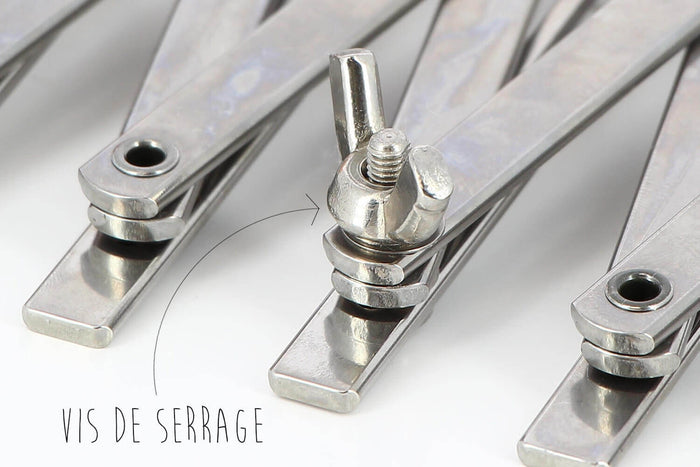 Rouleau multicoupe métal simple 7 roulettes lisses acier inox