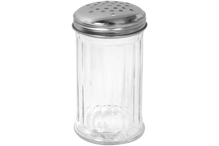 Saupoudreur à sucre cannelé 300ml en verre et inox