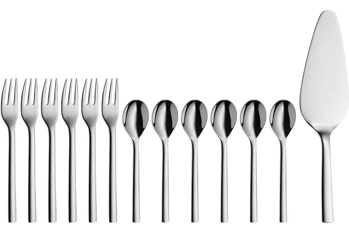 Service à gâteau WMF Nuova 13 pièces en acier inox 18/10 Cromargan