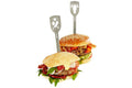 Set 2 Pics à burgers Gefu Torro motif taureau et couperet