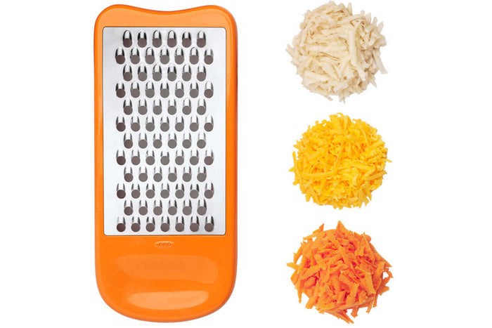 Set 2 râpes + 1 éminceur + 1 spiralizer avec récupérateur OXO