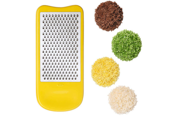 Set 2 râpes + 1 éminceur + 1 spiralizer avec récupérateur OXO