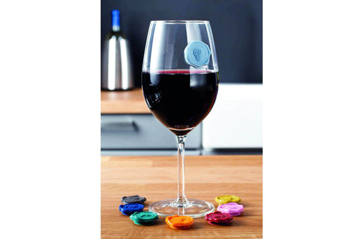 Set 8 marque-verres Vacu Vin Cépages
