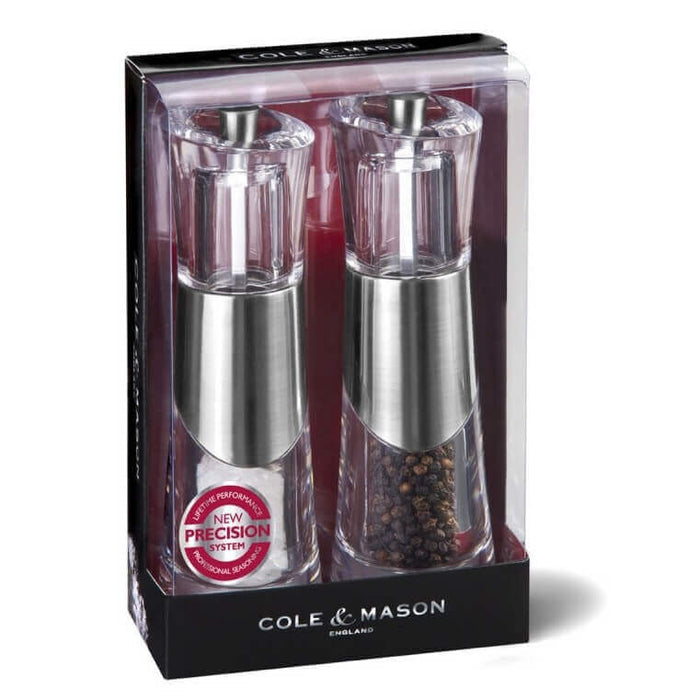 Set assaisonnement Cole & Mason Bobbi poivrier et salière 18,5cm