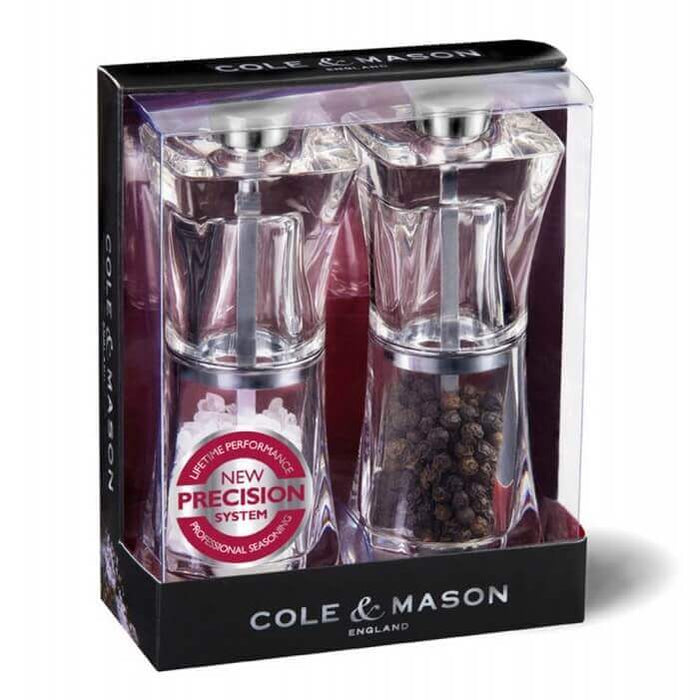 Set assaisonnement Cole & Mason Crystal poivrier et salière 12,5cm