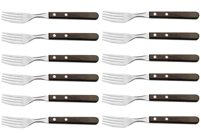 Set de 12 fourchettes Tramontina Gaucho manche marron