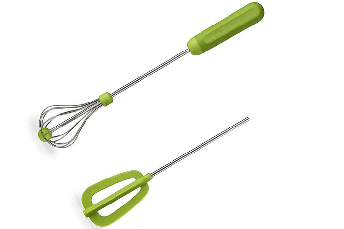 Set de 2 fouets magiques Lékué verts en synthétique et acier inox