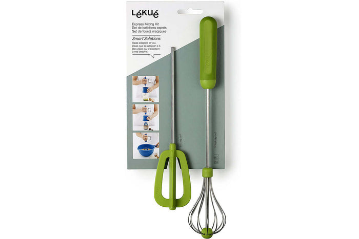 Set de 2 fouets magiques Lékué verts en synthétique et acier inox