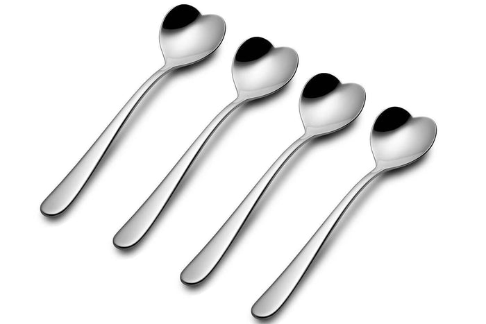 Set de 4 cuillères à thé Alessi Big Love 14,5cm acier inox 18/10 design par Miriam Mirri