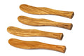 Set de 4 tartineurs courbes Bérard fait main en olivier 17,5cm