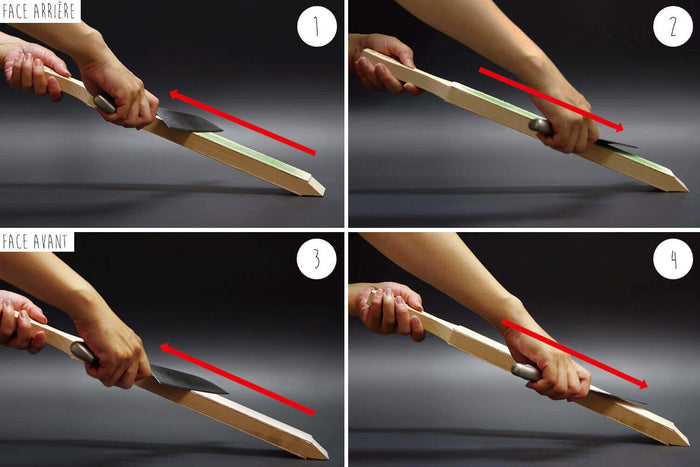 Set stropping cuir de polissage japonais Suehiro 48,5cm + pâte abrasive