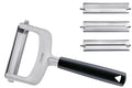 Set trancheur Triangle 3 lames interchangeables et manche en green grip avec pochette