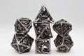Silver Chained Dragon Hollow Metal RPG Dice Set