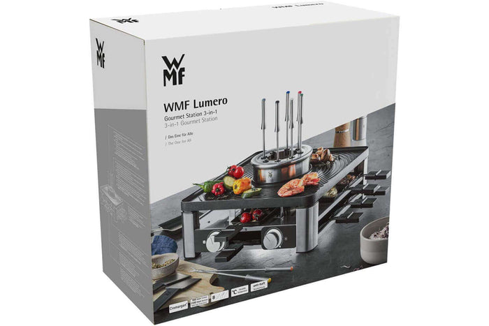 Station Gourmet 3-en-1 WMF Lumero raclette, fondue et grillade