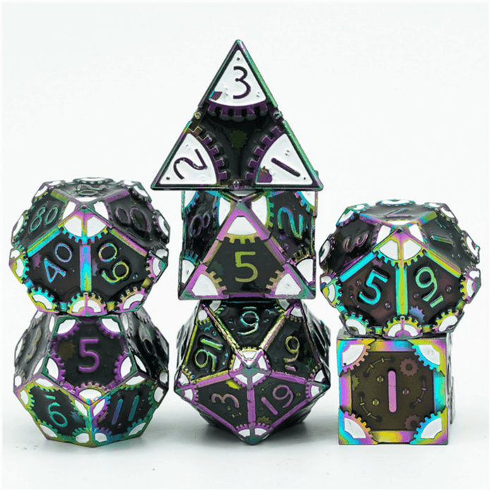 SteamPunk Dark Lord Metal RPG Dice Set