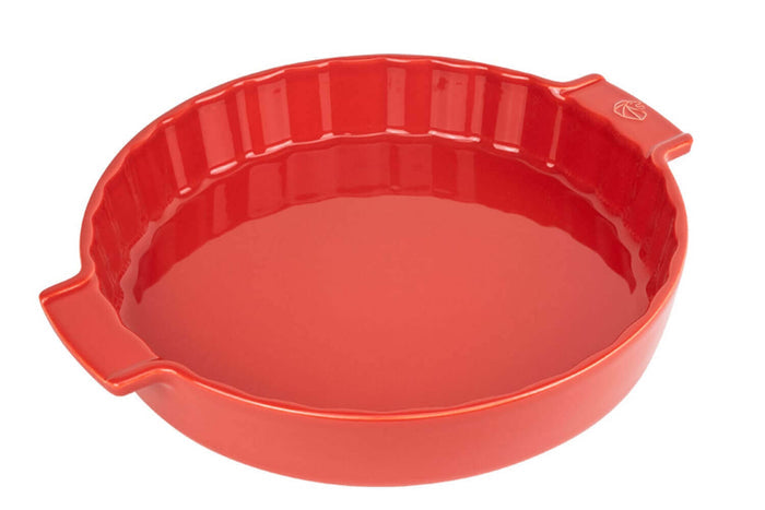 Tourtière Peugeot Appolia en céramique rouge Ø28cm