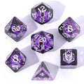 Wyrmforged RPG Dice Set – Dragon Eye Purple