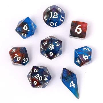 Wyrmforged RPG Dice Set – Mystic Nebula