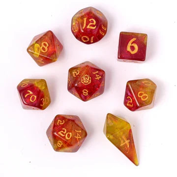 Wyrmforged RPG Dice Set – Phoenix Feather